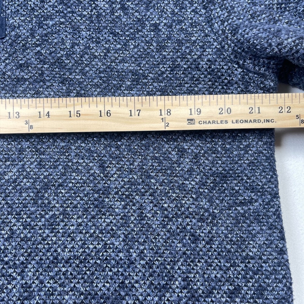 Orvis Sweater Men's Medium Blue White Sherpa-Lined 1/4 Zip Long Sleeve Pullover - Picture 7 of 9